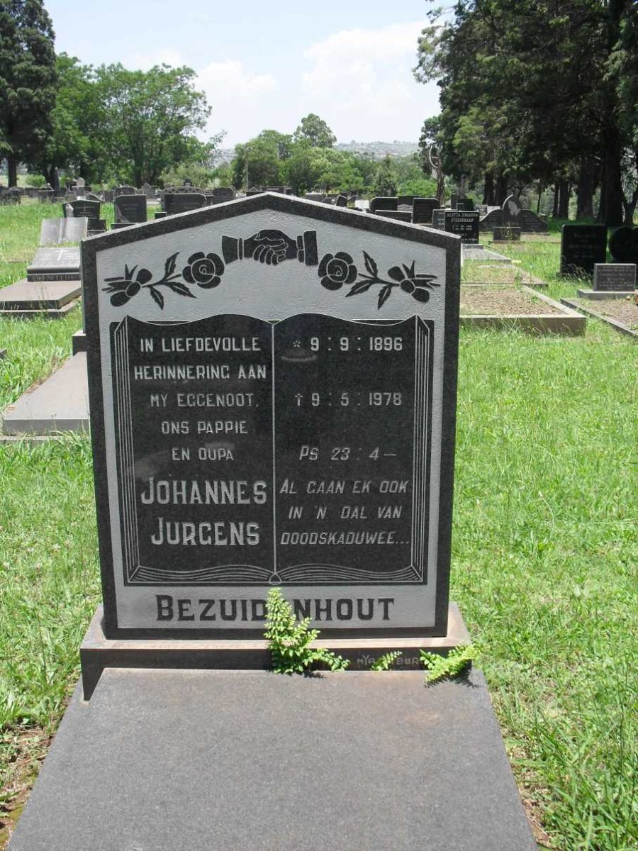BEZUIDENHOUT Johannes Jurgens 1896-1978