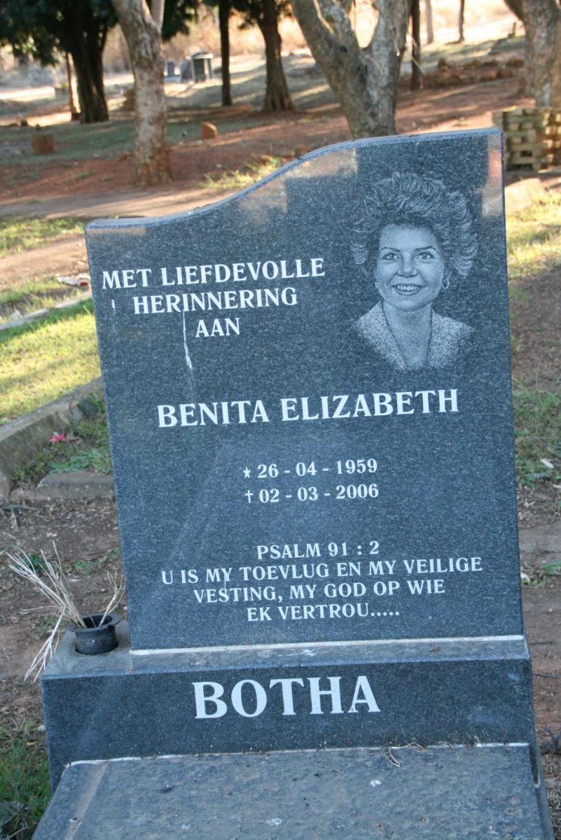 BOTHA Benita Elizabeth 1959-2006