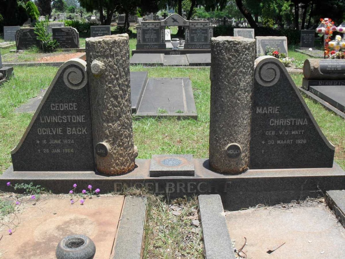 BACK George Livingstone 1924-1964 &amp; Marie Christina V.D. WATT 1926-