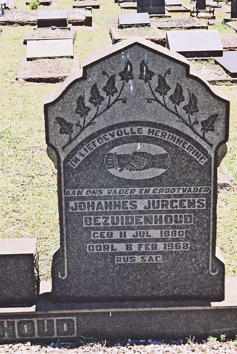 BEZUIDENHOUD Johannes Jurgens 1880-1968