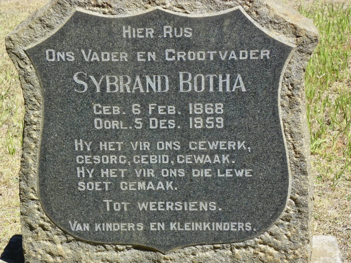 BOTHA Sybrand 1868-1959