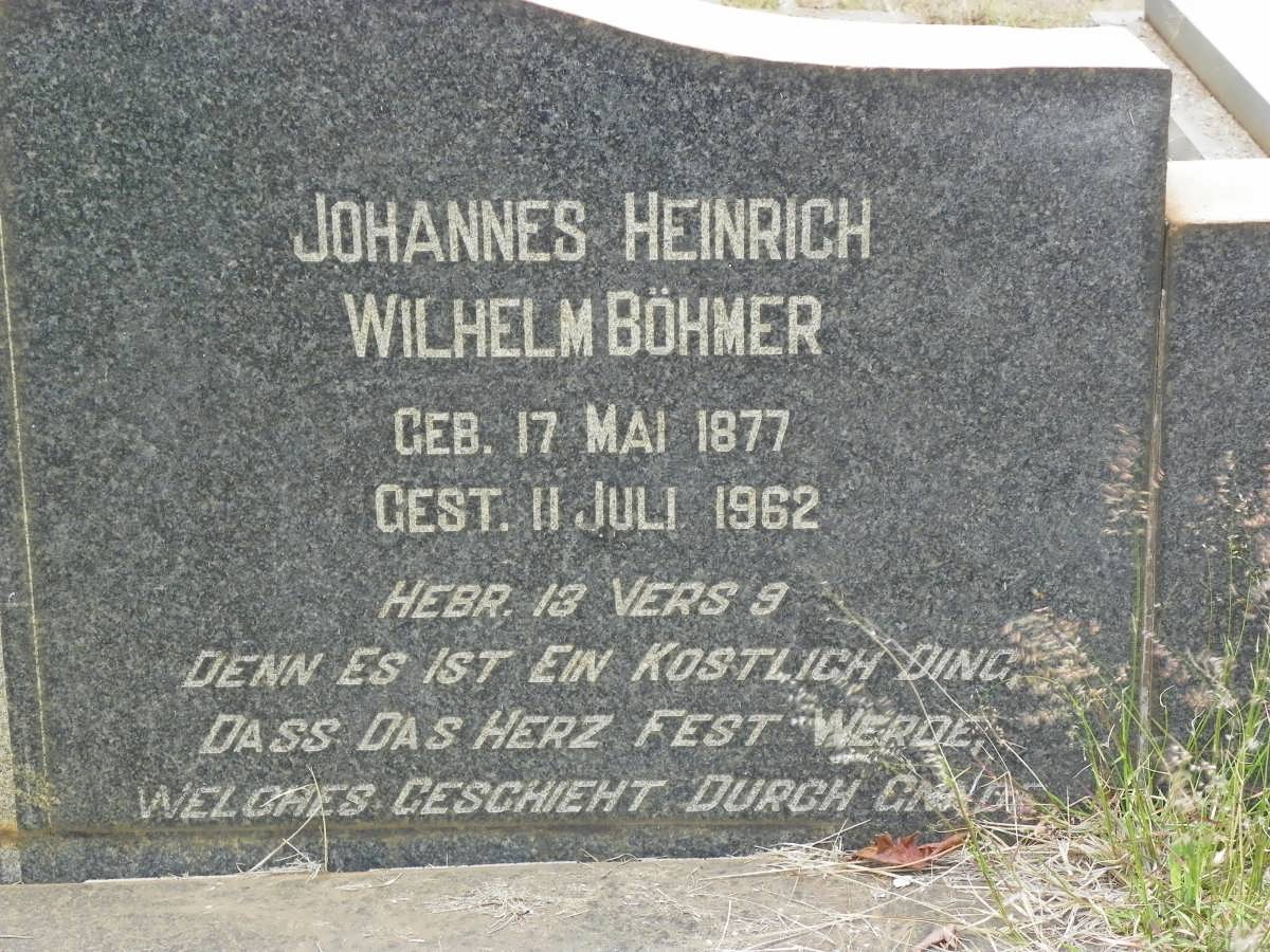 BÖHMER Johannes Heinrich Wilhelm 1877-1962