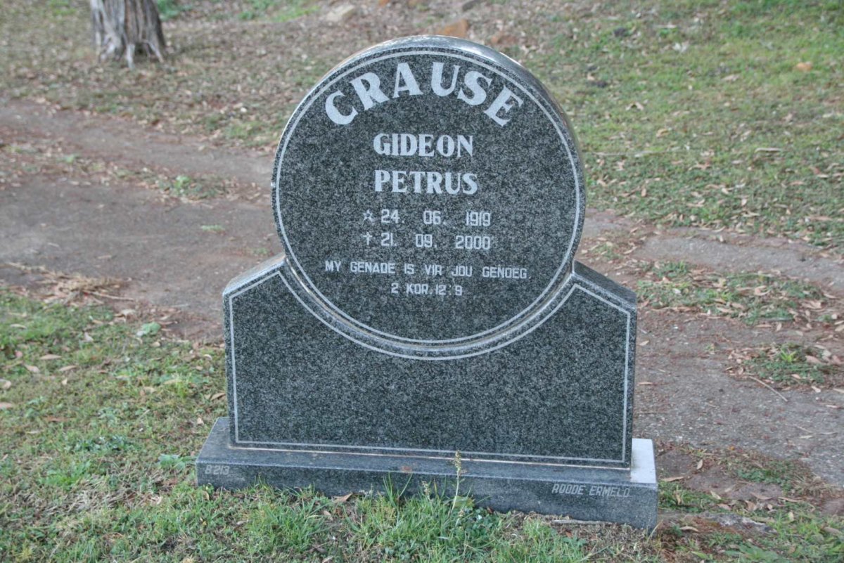 CRAUSE Gideon Petrus 1919-2000