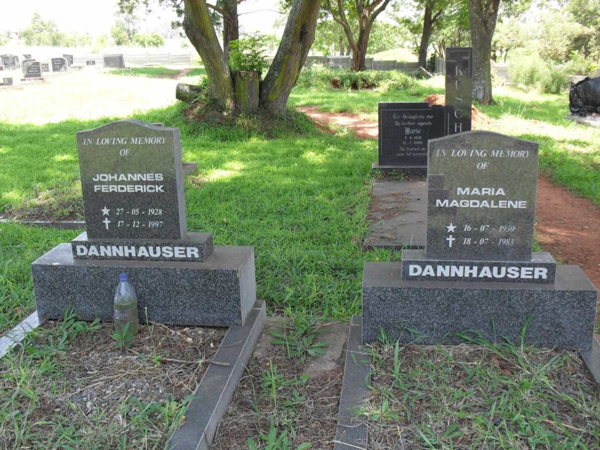 DANNHAUSER Johannes Ferderick 1928-1997 &amp; Maria Magdalene 1930-1983