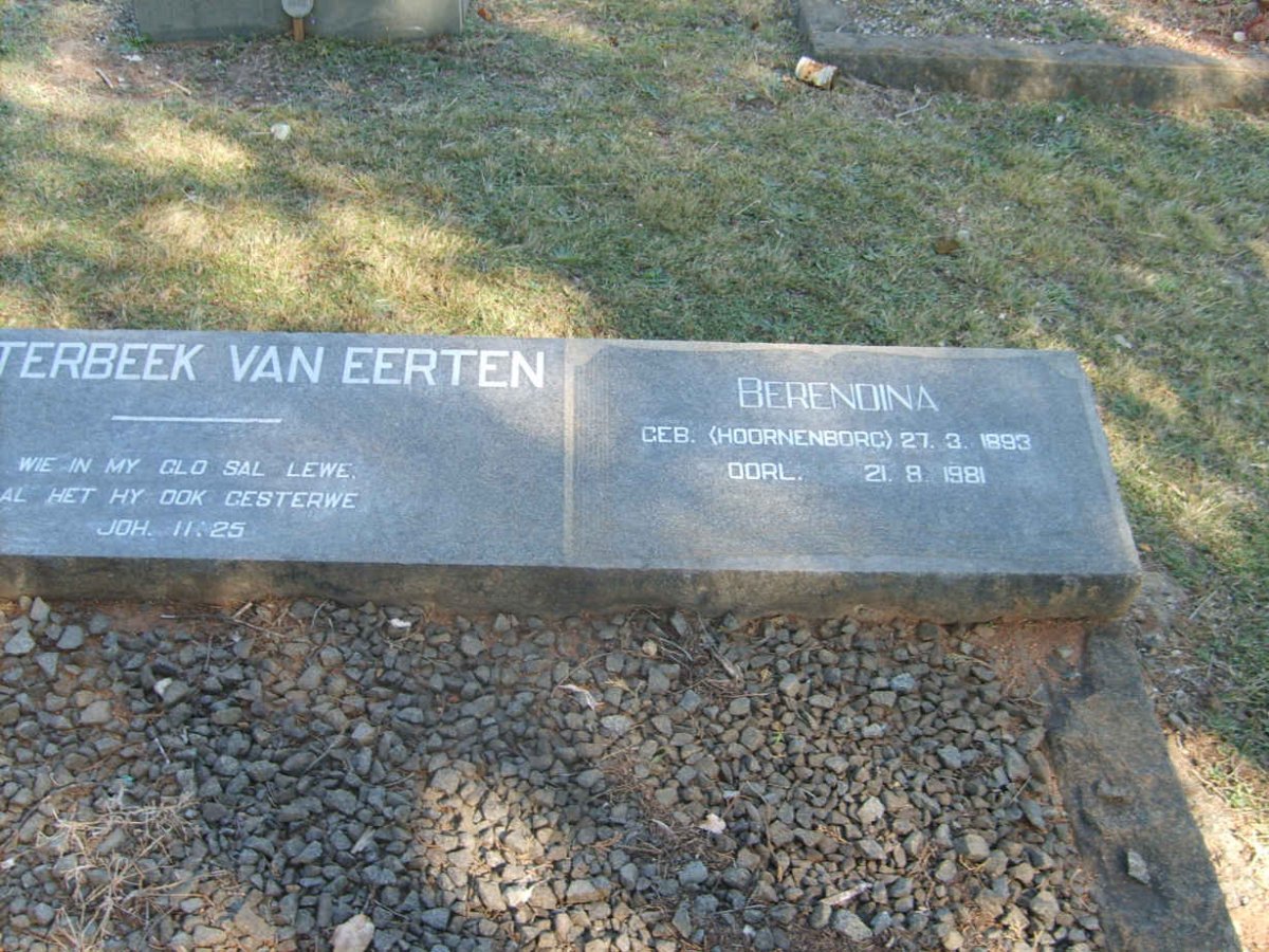 EERTEN Berendina, Westerbeek van nee HOORNENBORG 1893-1981