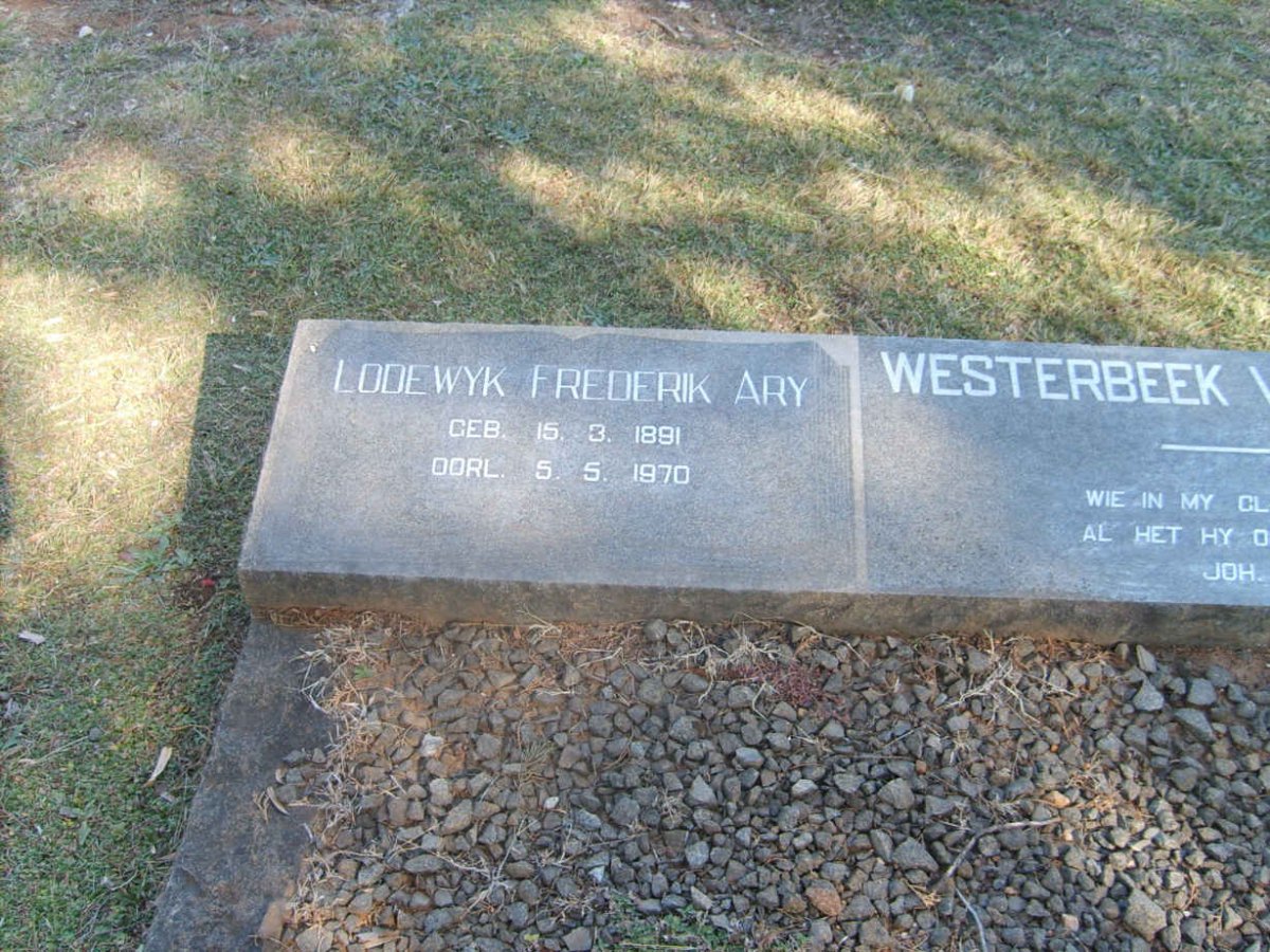 EERTEN Lodewyk Frederim Ary, Westerbeek van 1891-1970