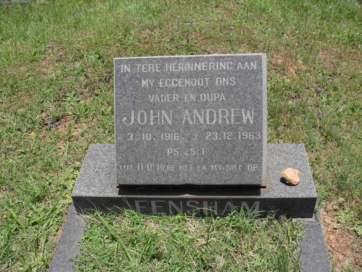 FENSHAM John Andrew 1916-1963
