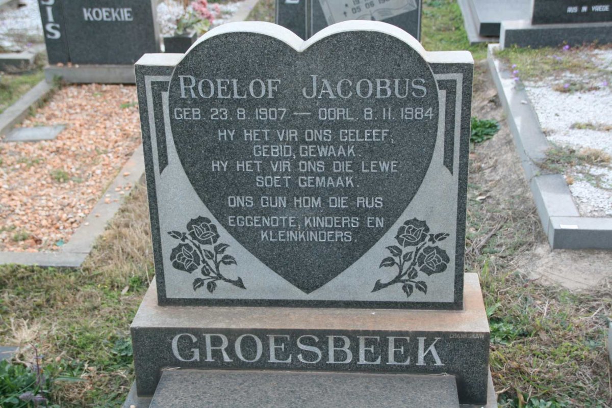 GROESBEEK Roelof Jacobus 1907-1984
