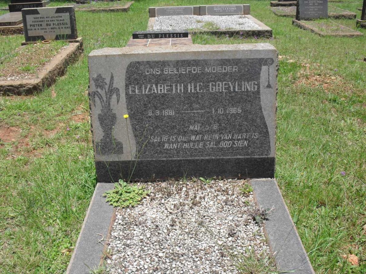 GREYLING Elizabeth H.C. 1881-1966