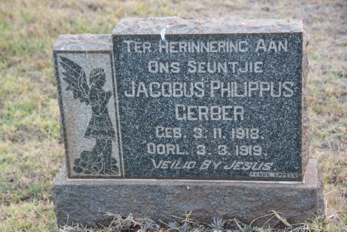 GERBER Jacobus Philippus 1918-1919