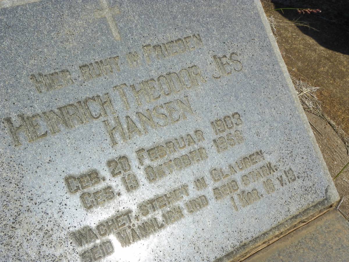 HANSEN Heinrich Theodor Jes 1903-1952