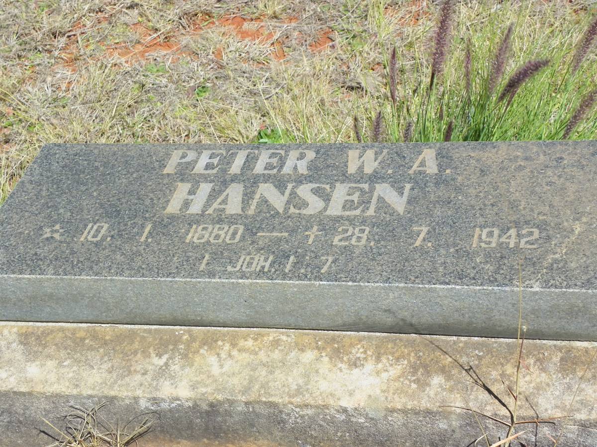 HANSEN Peter W.A. 1880-1942