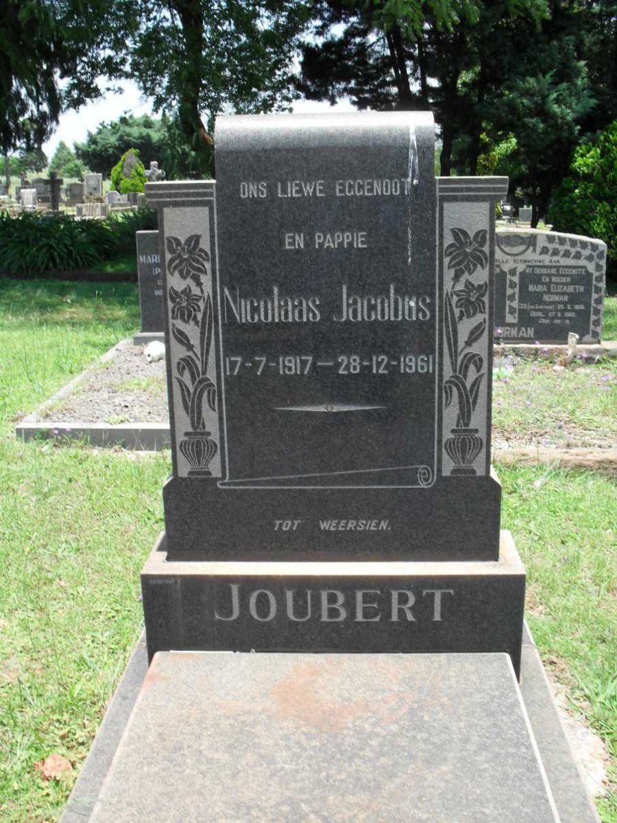 JOUBERT Nicolaas Jacobus 1917-1961