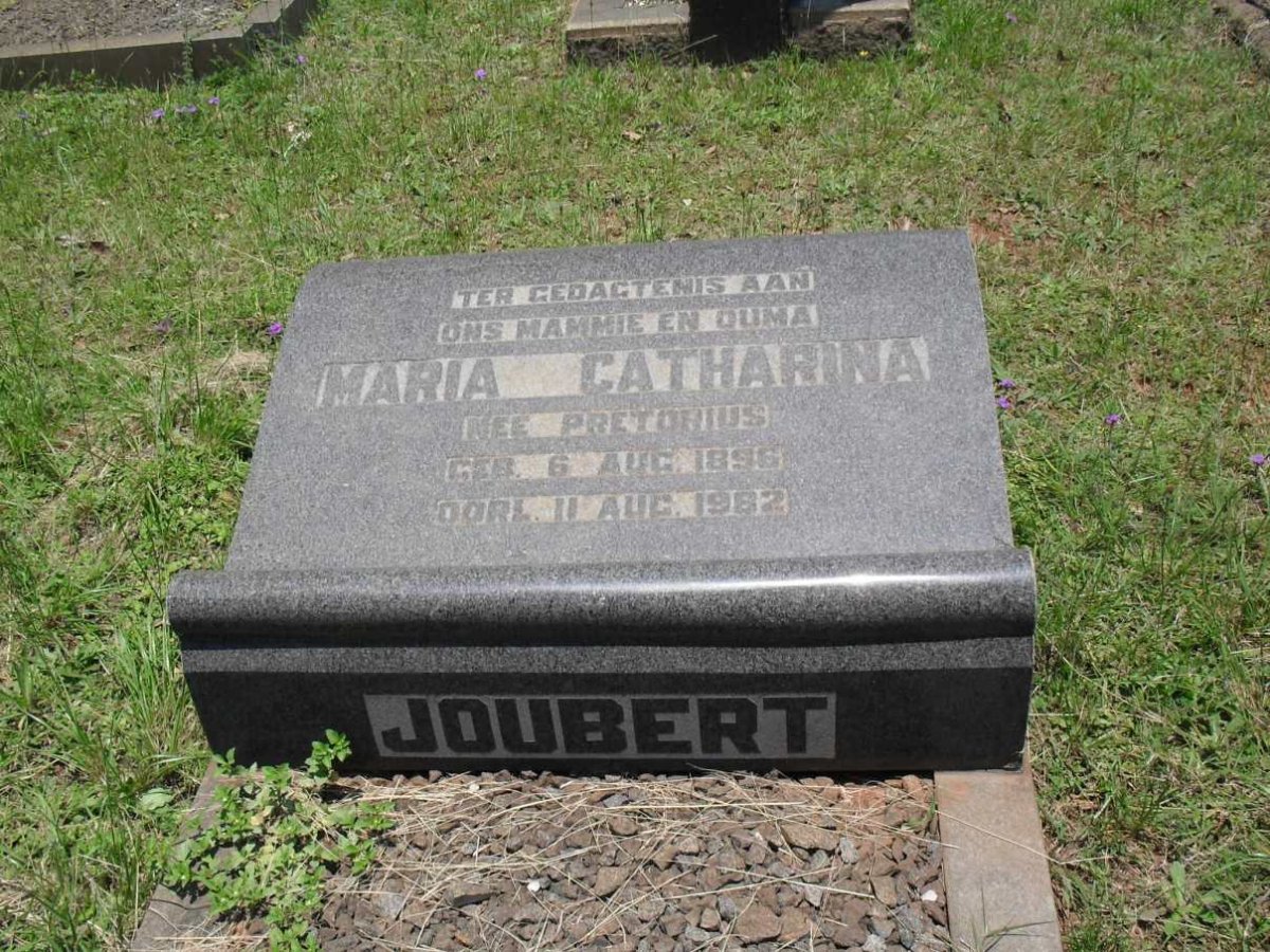 JOUBERT Maria Catharina nee PRETORIUS 1896-1982