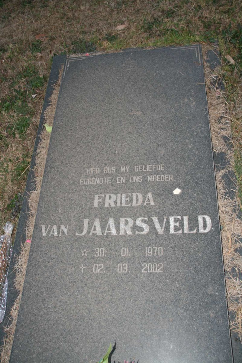 JAARSVELD Frieda, van 1970-2002
