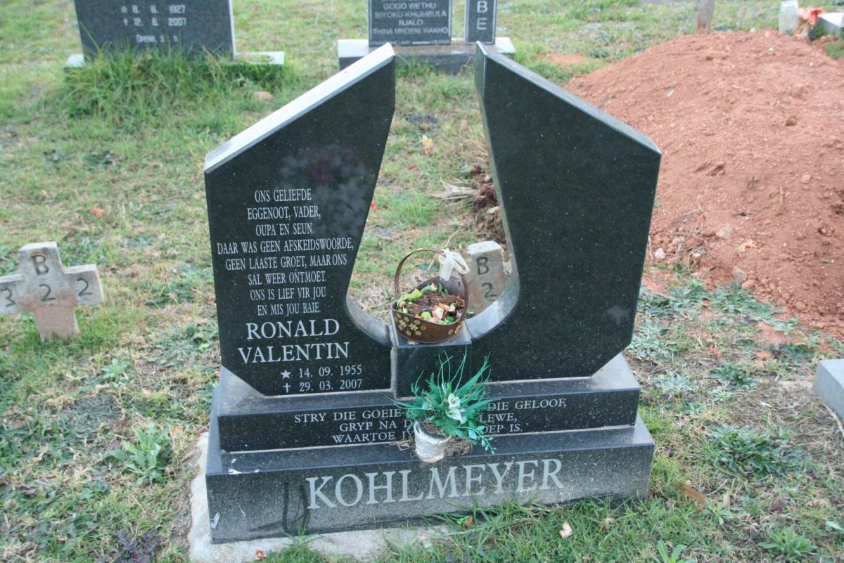 KOHLMEYER Ronald Valentin 1955-2007