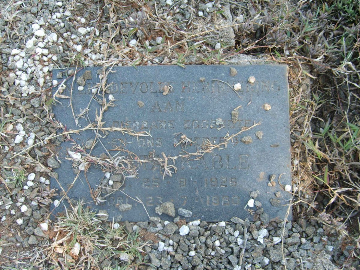 KABLE ?ta 1925-1980