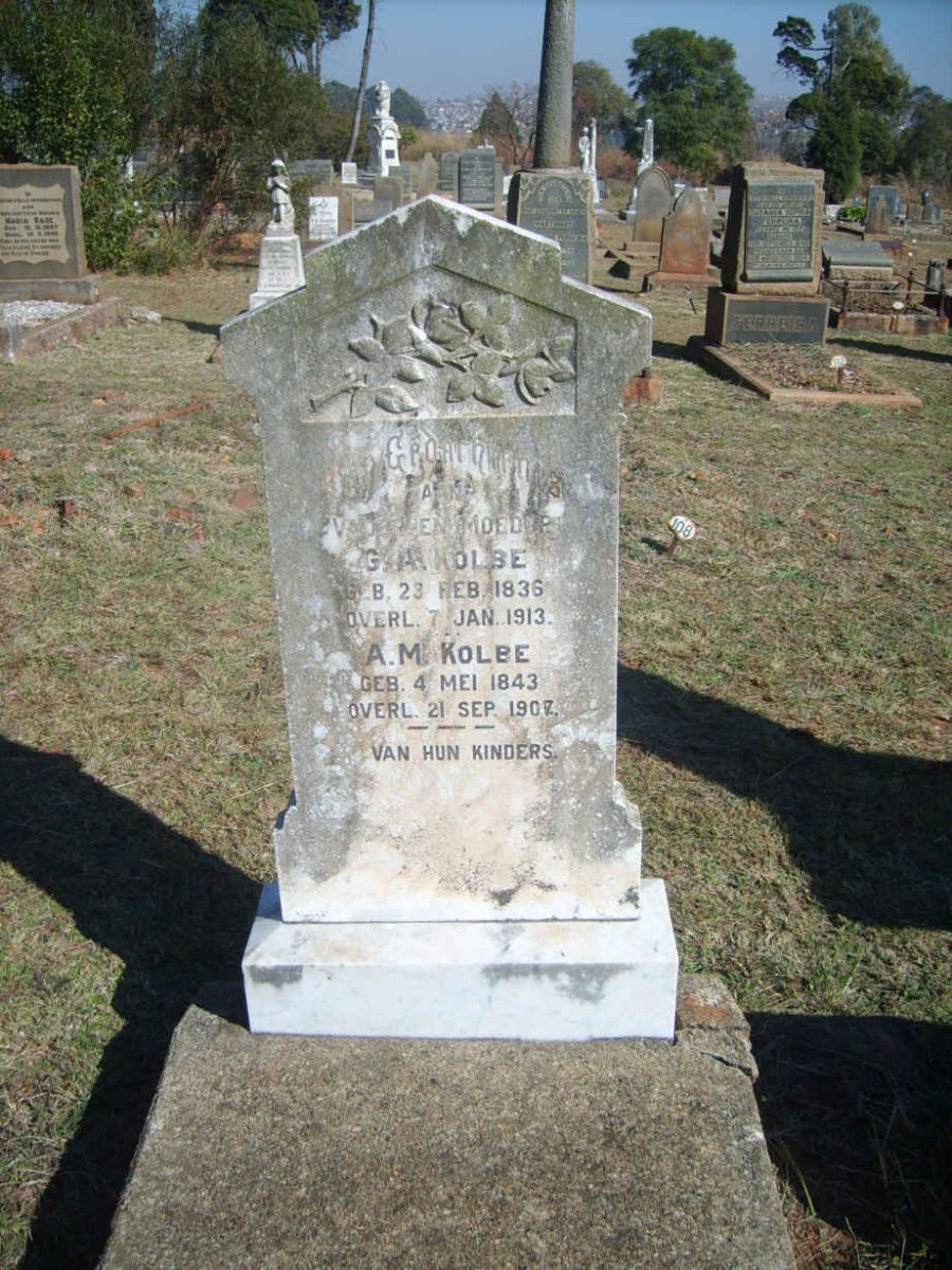 KOLBE G.A. 1836-1913 &amp; A.M. 1843-1907