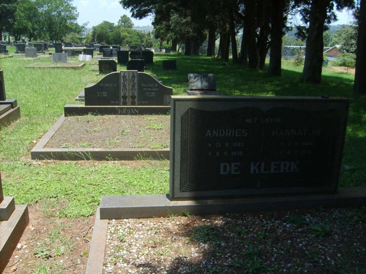 KLERK Andries, de 1943-1978 &amp; Hannatjie ?