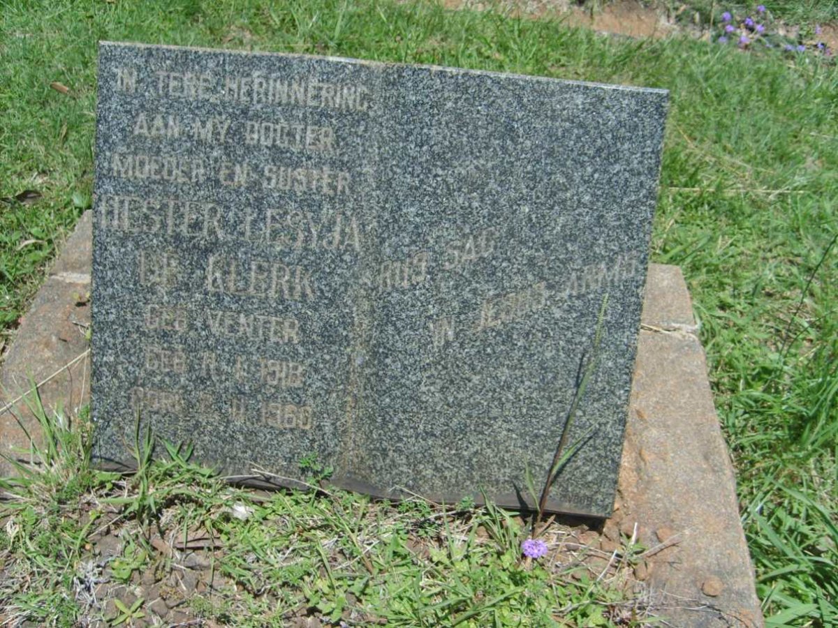 KLERK Hester Lesaya, de nee VENTER 1918-1960