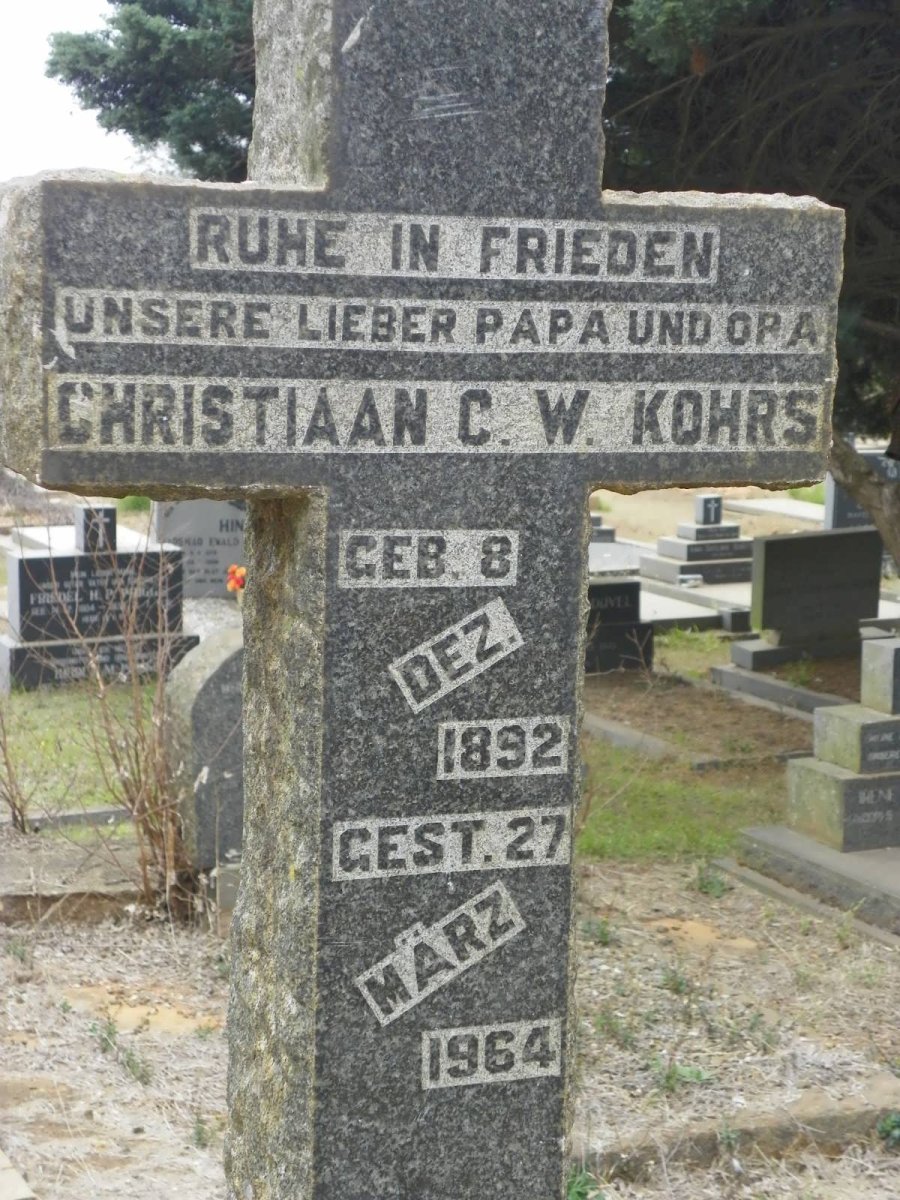 KOHRS Christiaan C.W. 1892-1964