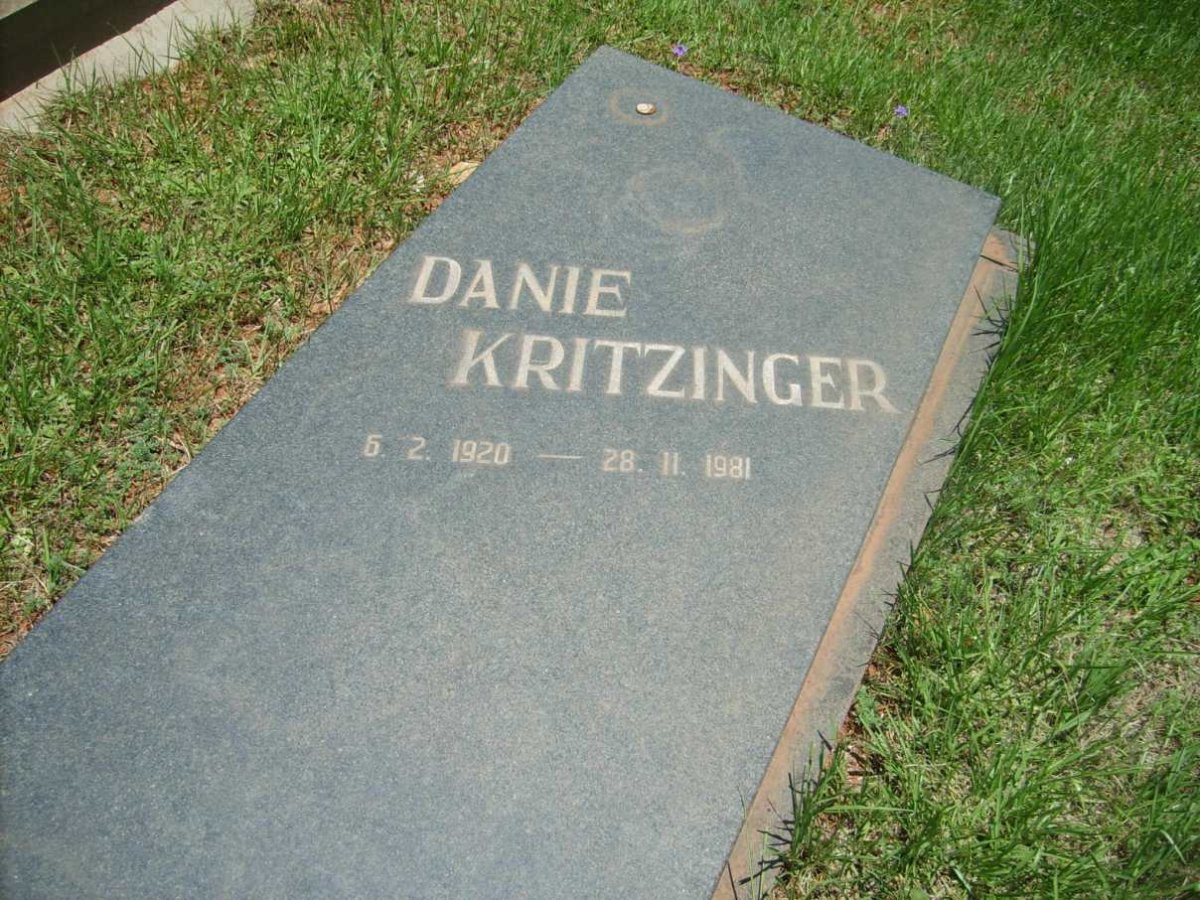 KRITZINGER Danie 1920-1981