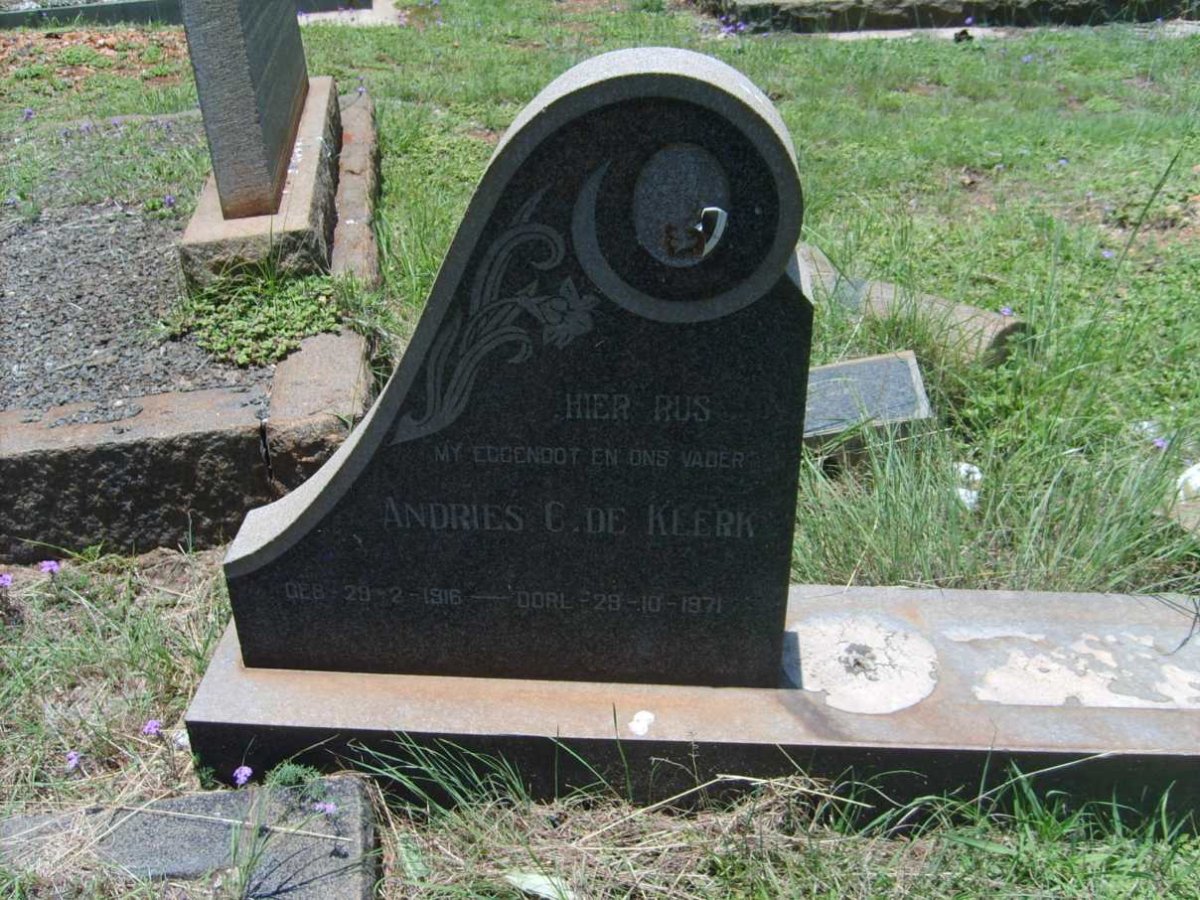 KLERK Andries C., de 1916-1971
