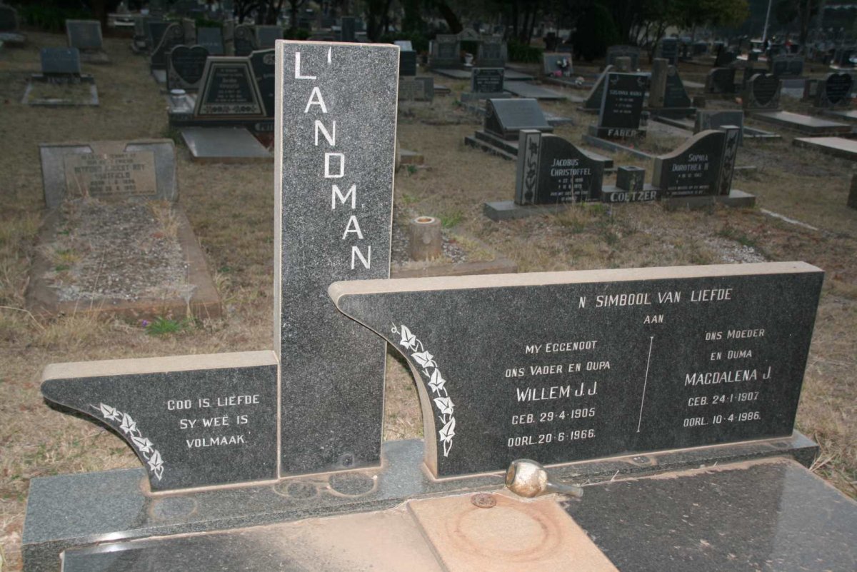 LANDMAN Willem J.J. 1905-1966 &amp; Magdalena J. 1907-1986