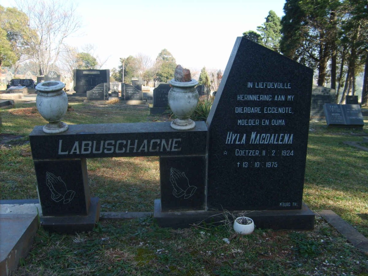 LABUSCHAGNE Hyla Magdalena nee COETZER 1924-1975