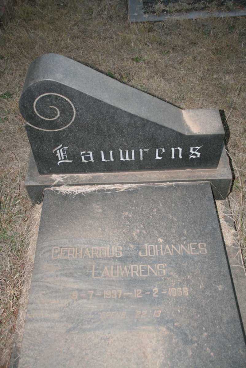 LAUWRENS Gerhardus Johannes 1937-1968