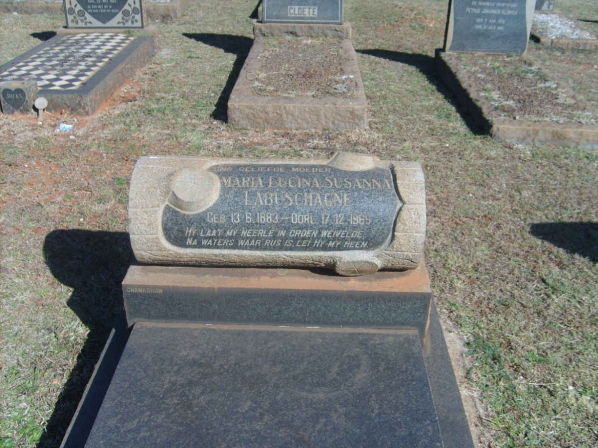 LABUSCHAGNE Maria Lucina Susanna 1883-1965