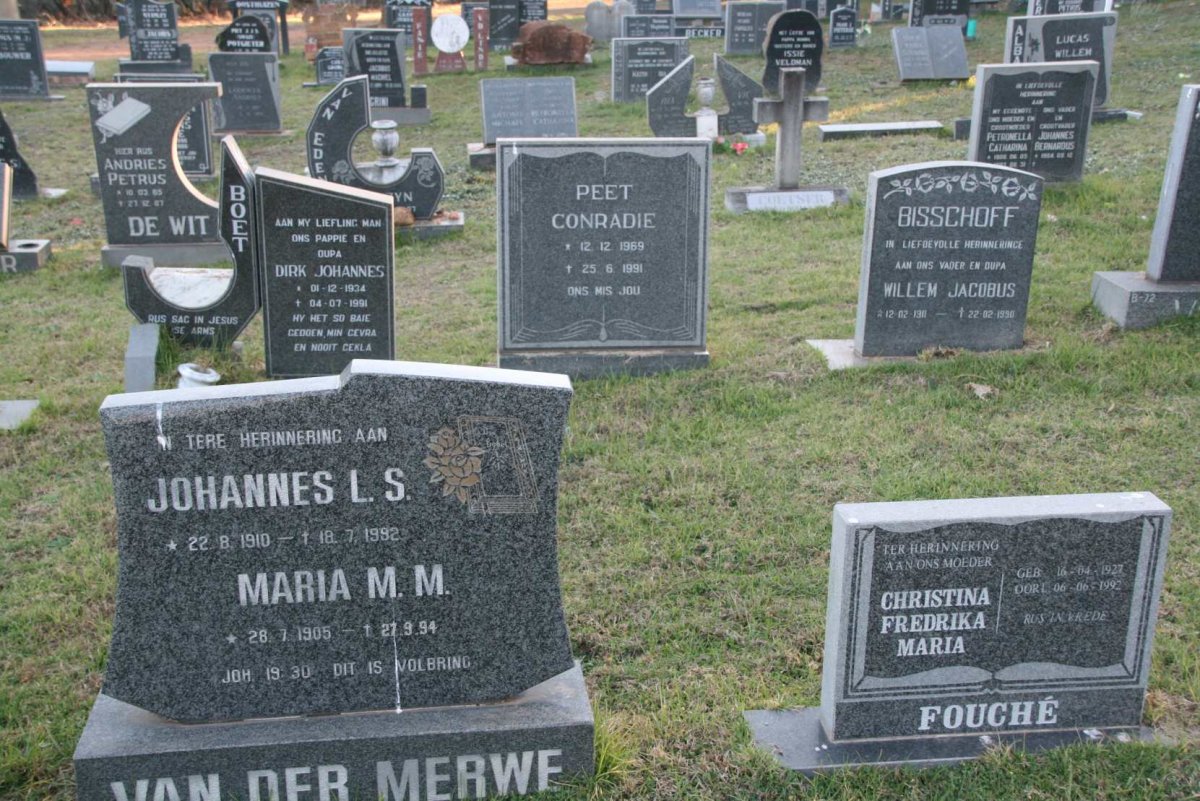 MERWE Johannes L.S., van der 1910-1992 &amp; Maria M.M. 1905-1994