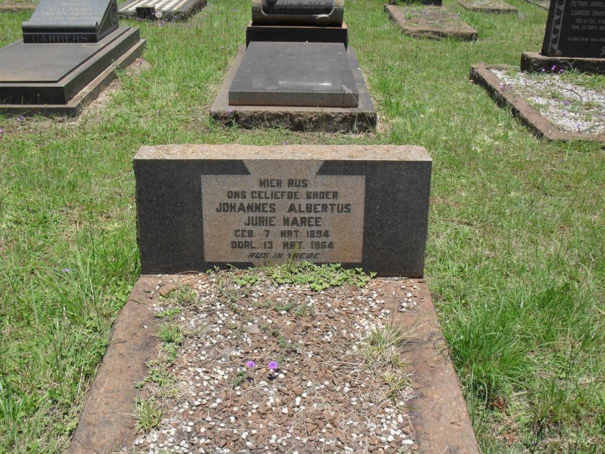 MAREE Johannes Albertus Jurie 1894-1964
