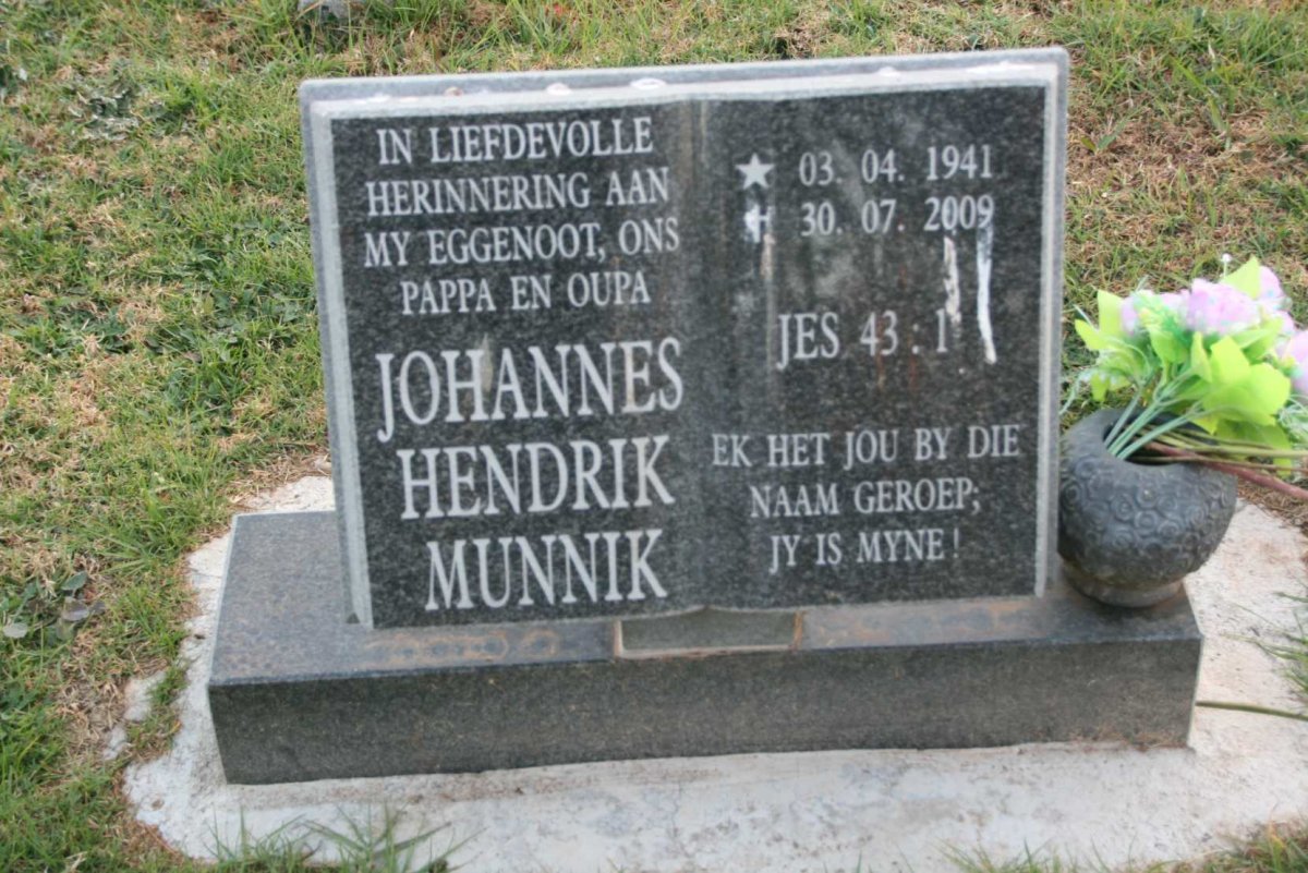MUNNIK Johannes Hendrik 1941-2009