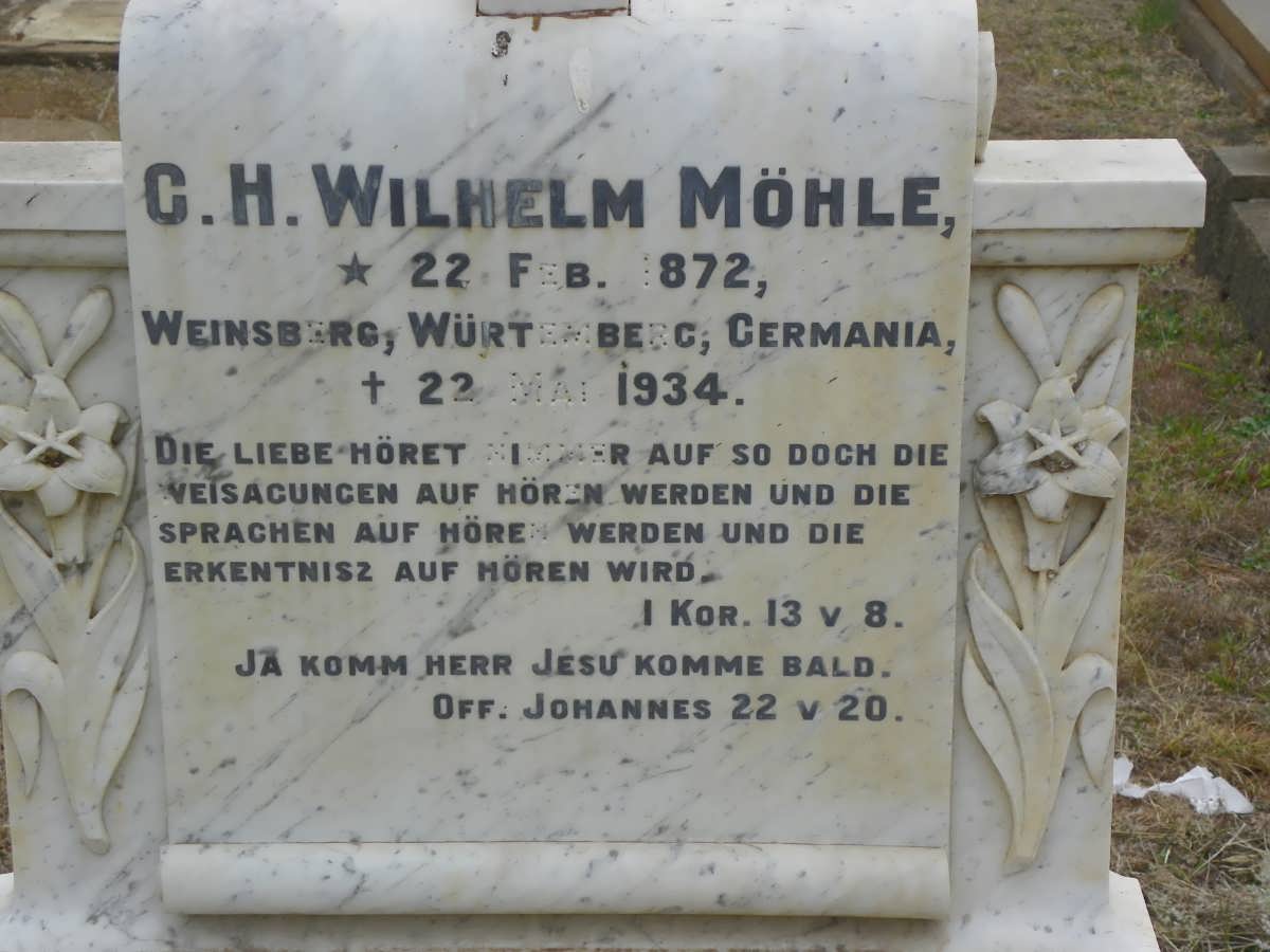 MÖHLE C.H. Wilhelm 1872-1934