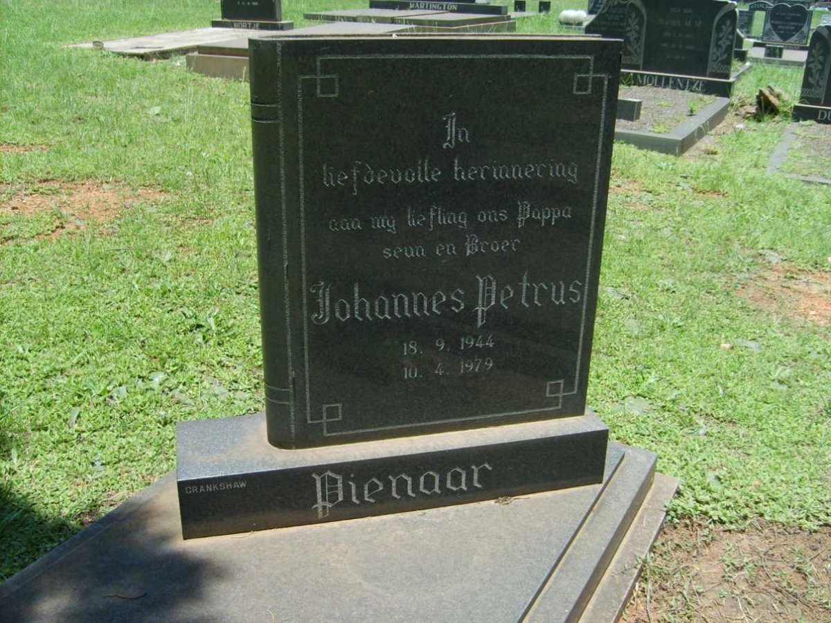 PIENAAR Johannes Petrus 1944-1979