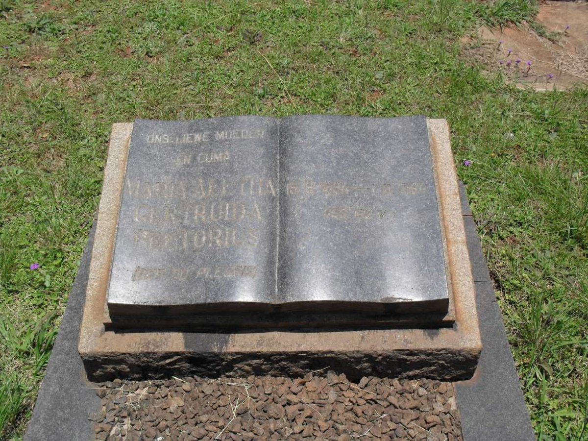 PRETORIUS Maria Aletha Gertruida nee du PLESSIS