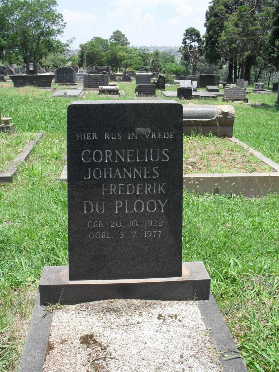 PLOOY Cornelius Johannes Frederik, du 1922-1977