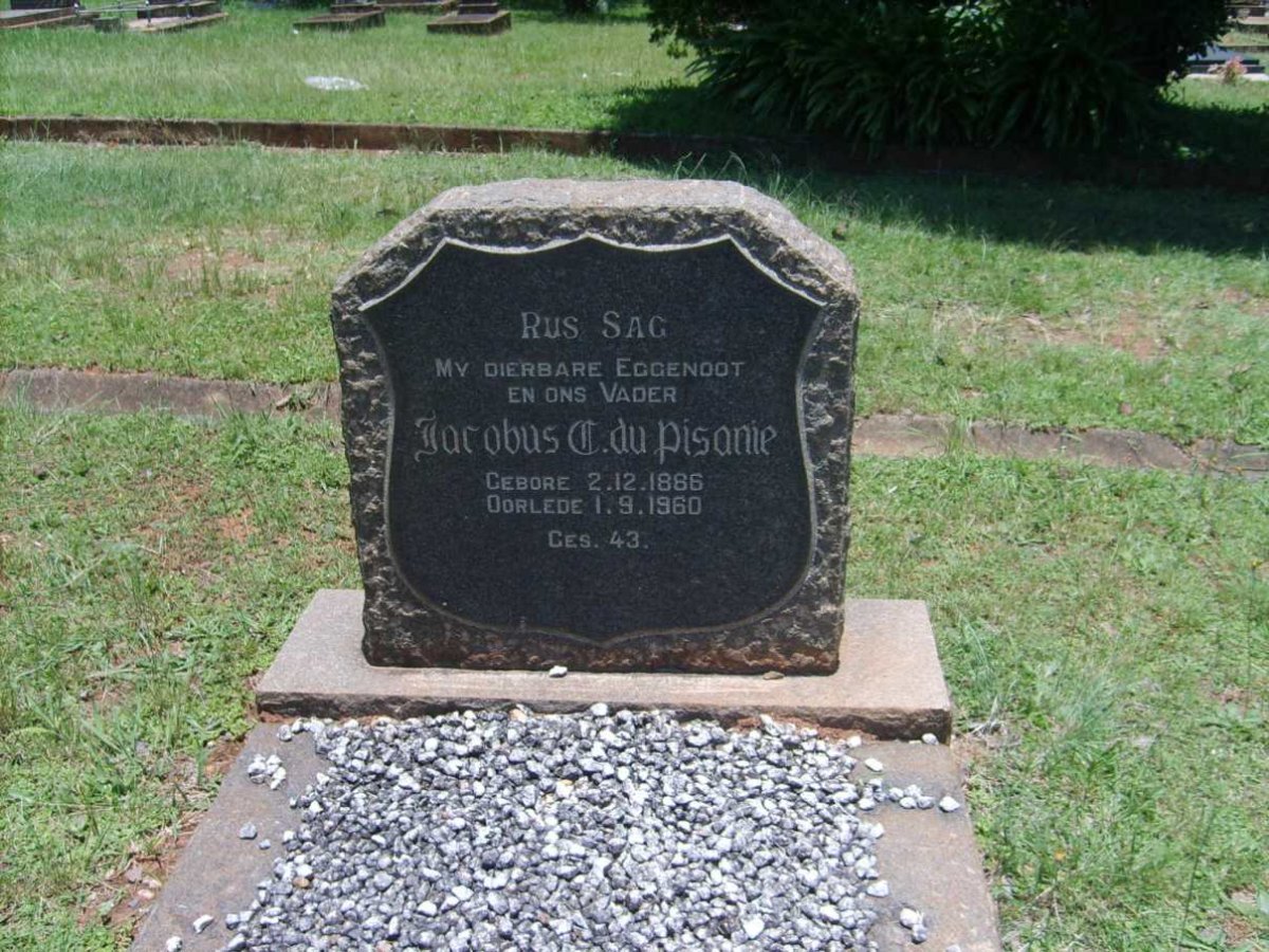 PISANIE Jacobus C., du 1886-1960