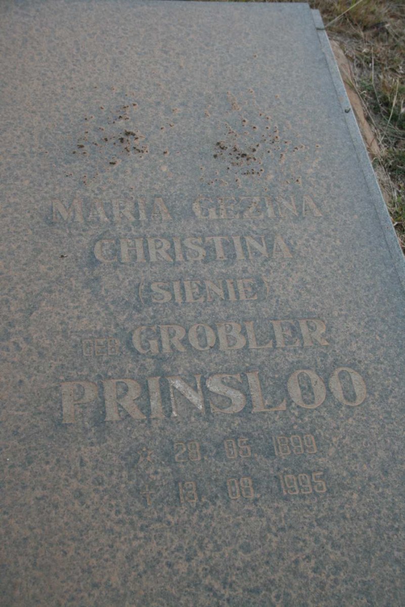 PRINSLOO Maria Gezina Christina Grobler 1899-1995