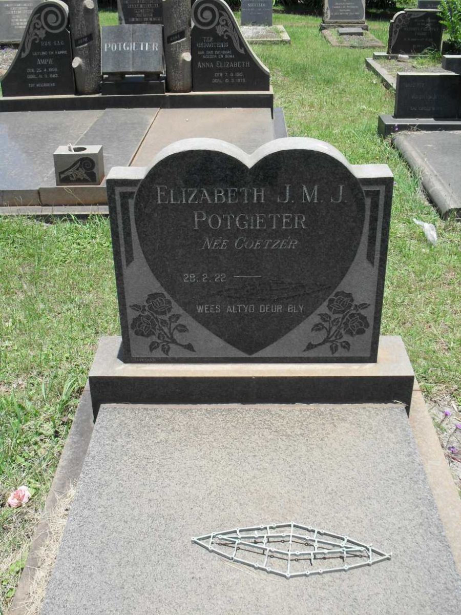 POTGIETER Elizabeth J.M.J. nee COETZER 1922-
