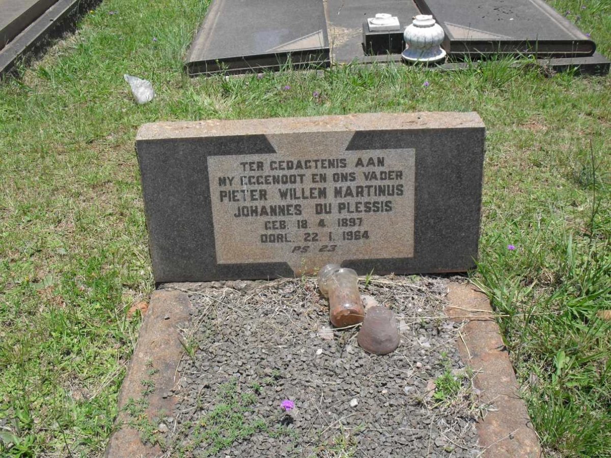 PLESSIS Pieter Willem Martinus Johannes, du 1897-1964