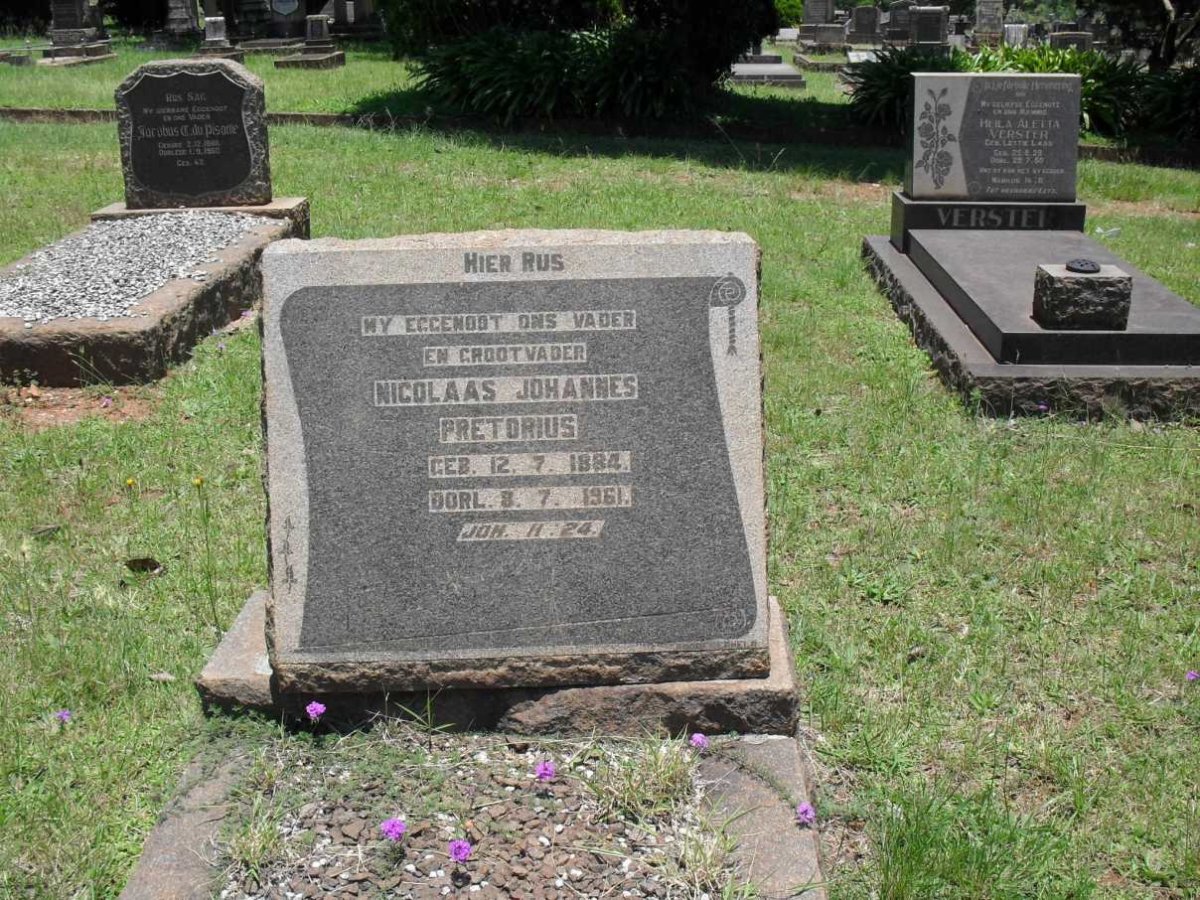 PRETORIUS Nicolaas Johannes 1884-1962