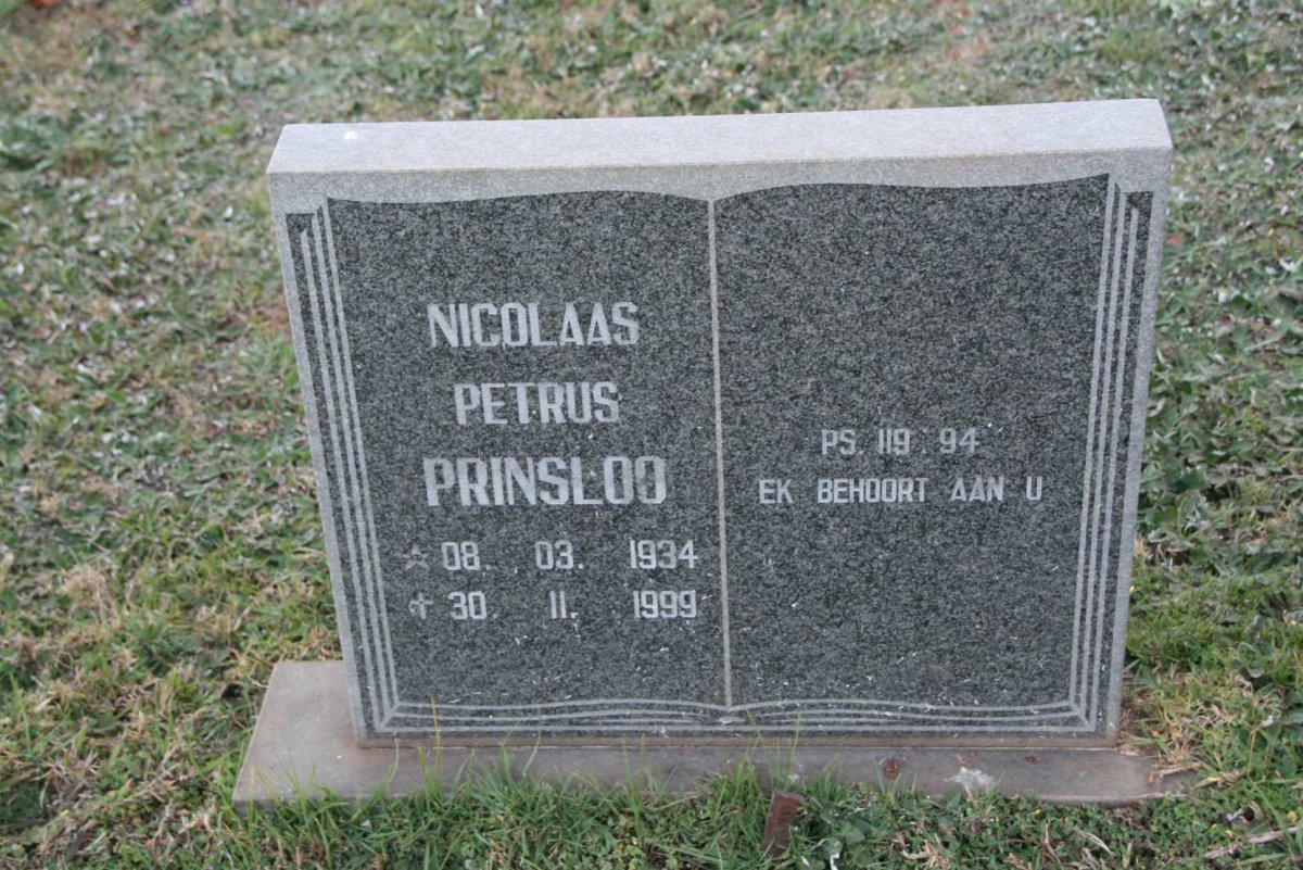 PRINSLOO Nicolaas Petrus 1934-1999
