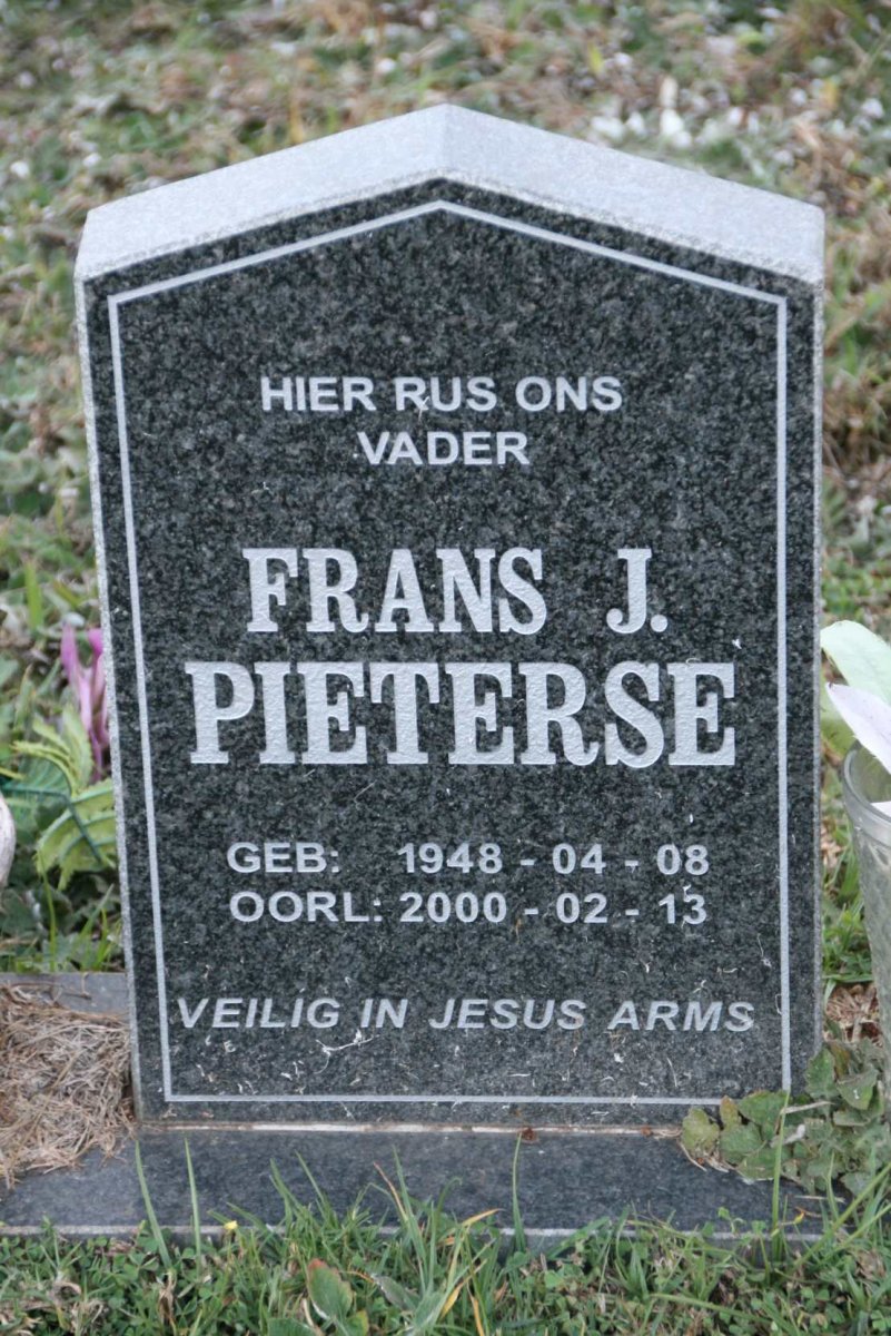 PIETERSE Frans J. 1948-2000