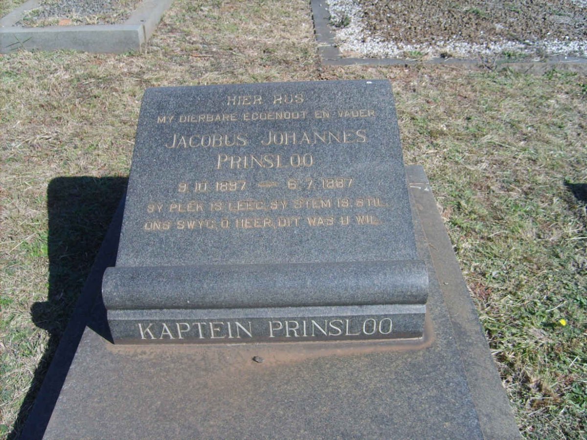 PRINSLOO Jacobus Johannes 1897-1987
