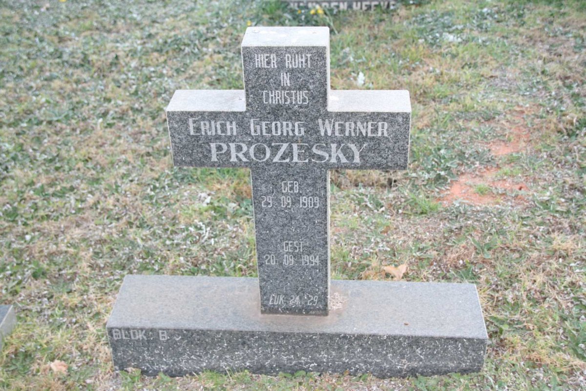 PROZESKY Erich Georg Werner 1909-1994