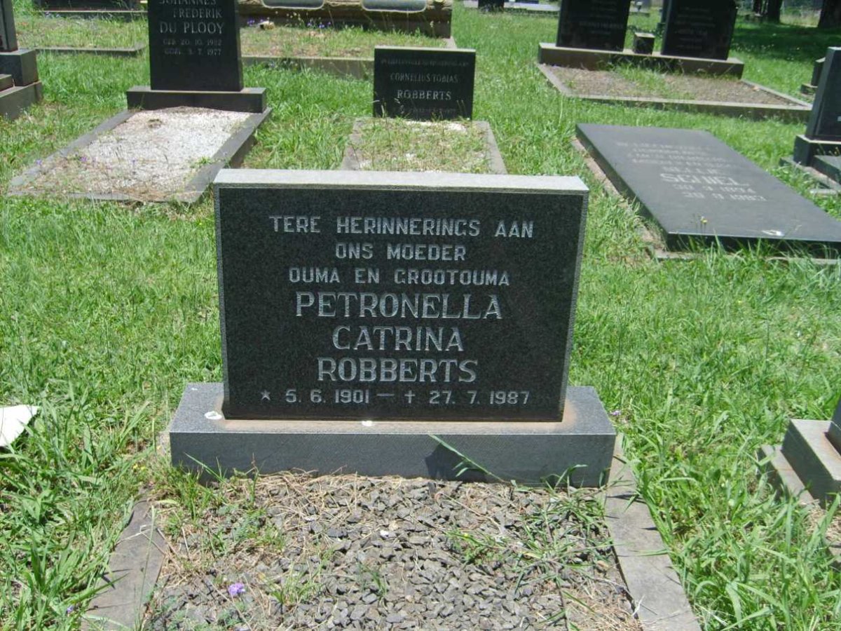 ROBBERTS Petronella Catrina 1901-1987