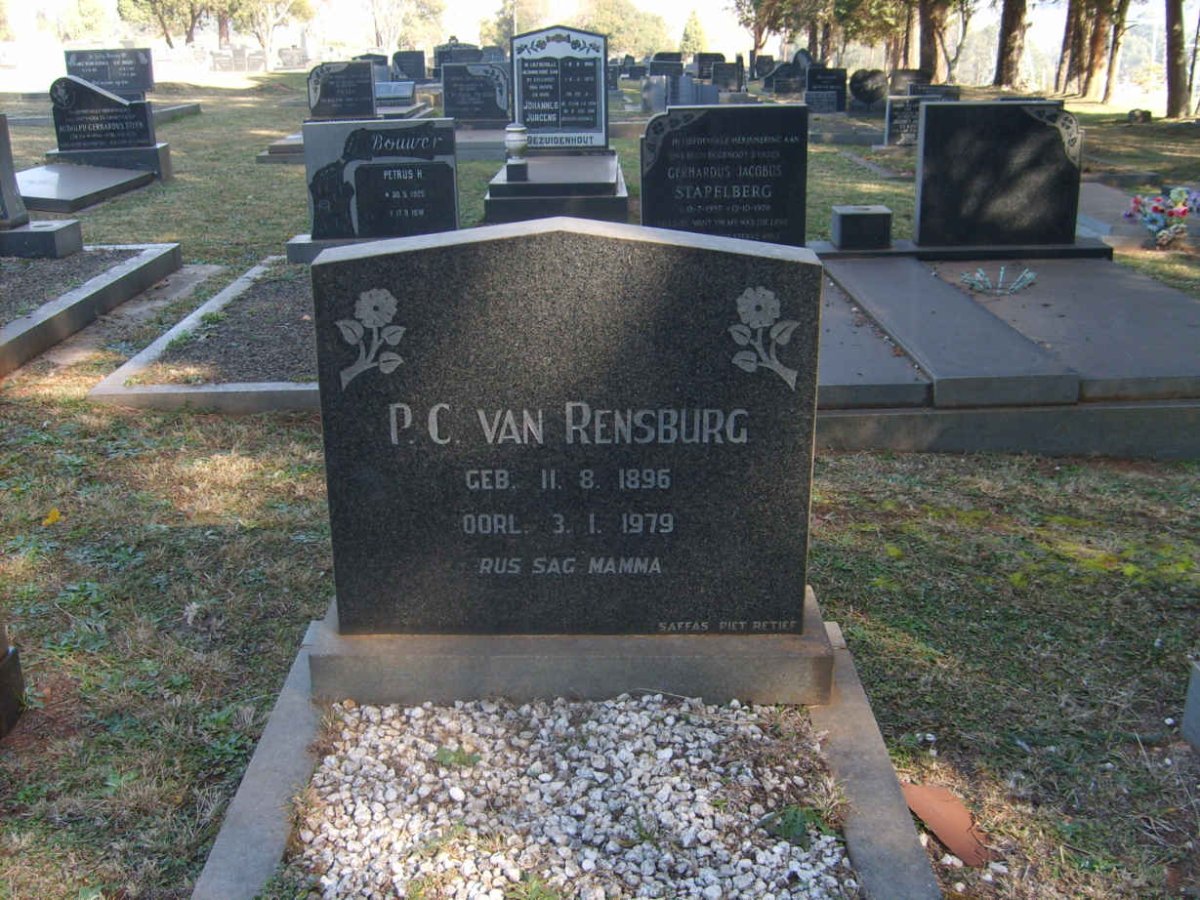 RENSBURG P.C., van 1896-1979