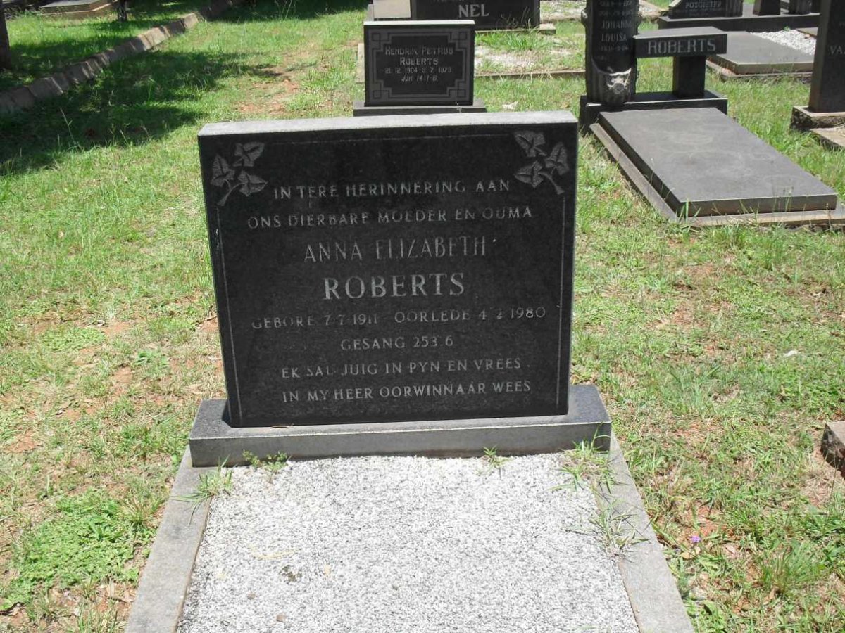 ROBBERTS Anna Elizabeth 1911-1980